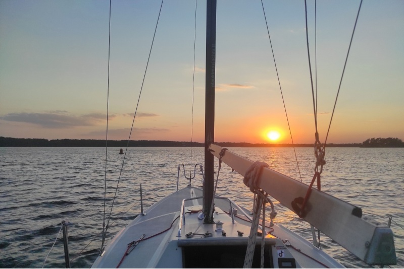 Yachting around Kaunas lagoon
