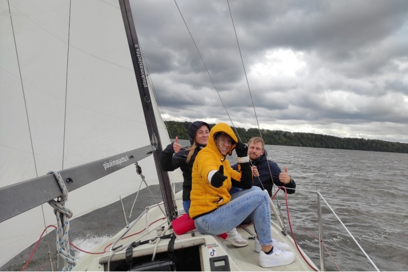 Yachting around Kaunas lagoon