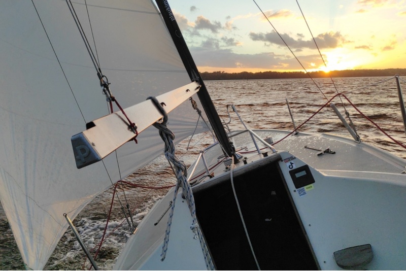 Yachting around Kaunas lagoon