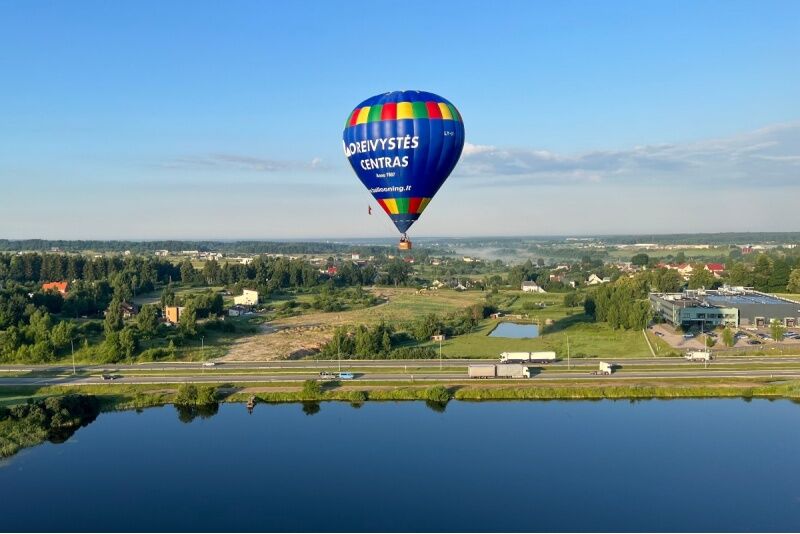 Hot air balloon flight over Klaipėda with "Aviation Center"