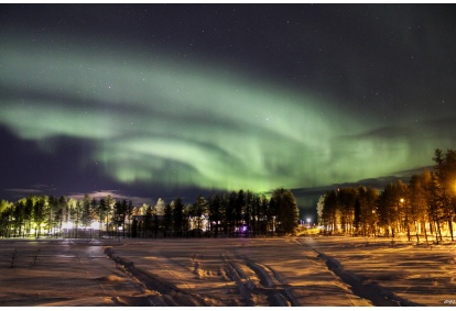 Sledding safari to look for the northern lights for two