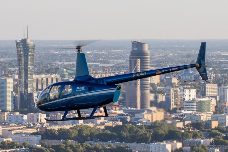 An exclusive helicopter sightseeing flight over Warsaw