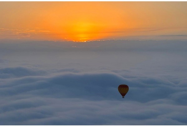 Hot air balloon flight over the Klaipėda area