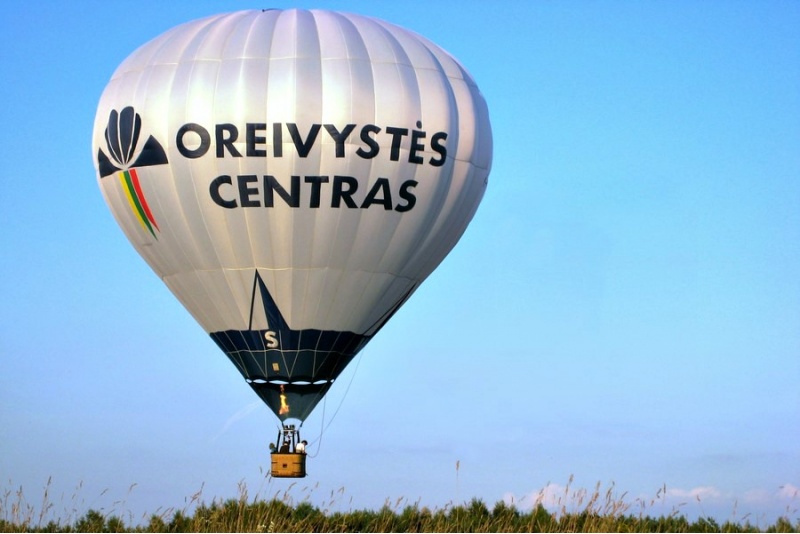 Hot air balloon flight over Vilnius