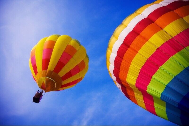 Exciting hot air balloon flight