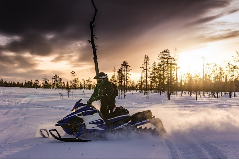 Snow biking in Riga