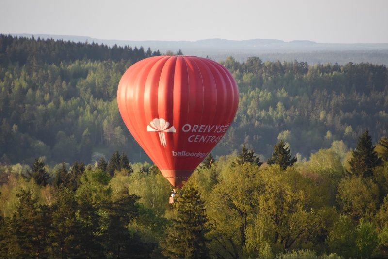 Hot air balloon flight over Vilnius