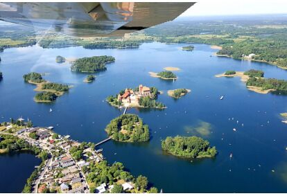 Flight over Trakai castle for two