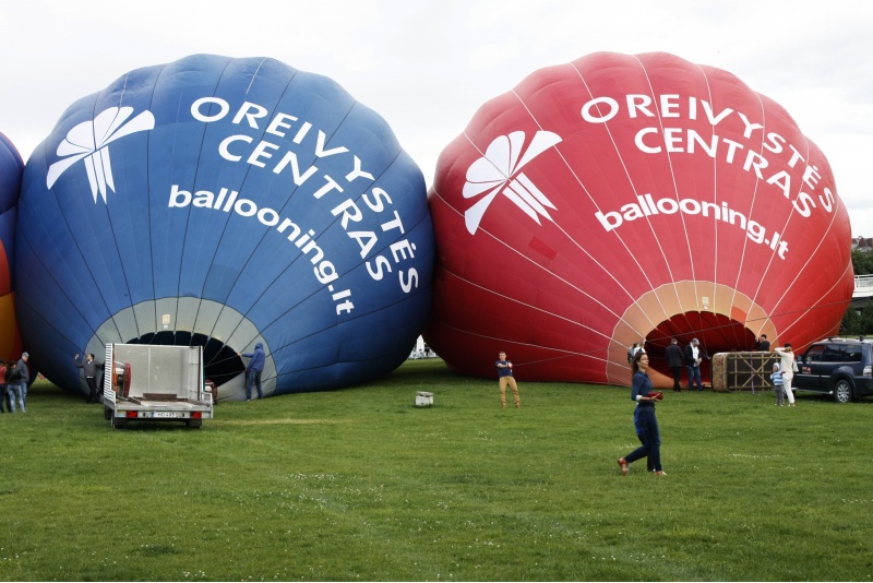 Hot air balloon flight over Vilnius