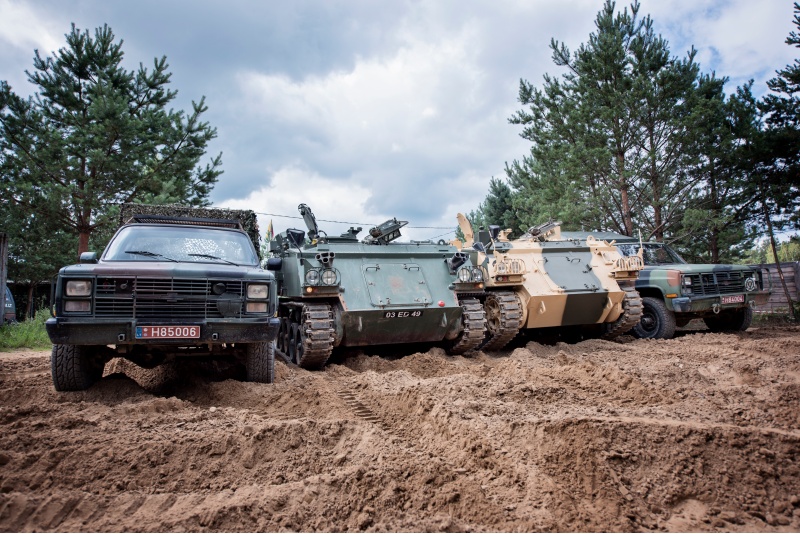 Drive the British army armored car FV432 in Vilnius