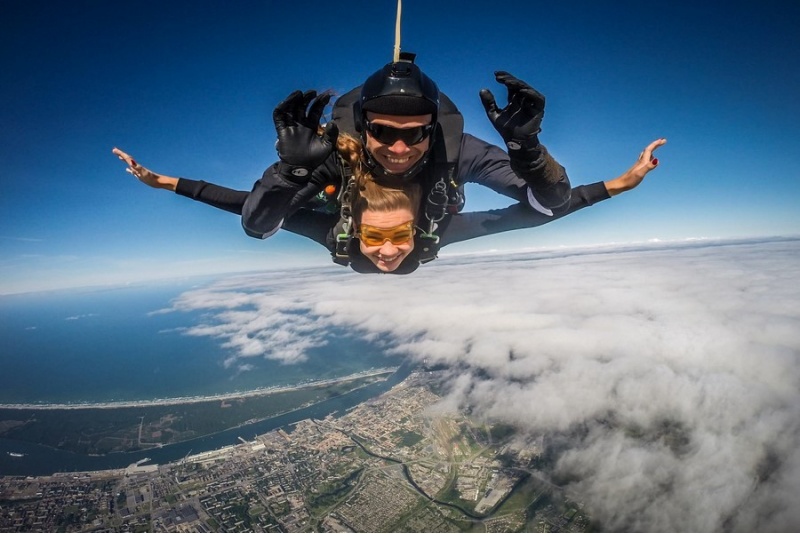 The Tandem parachute jump in Klaipeda