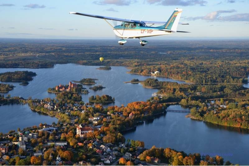 Trakai castle from a bird's view