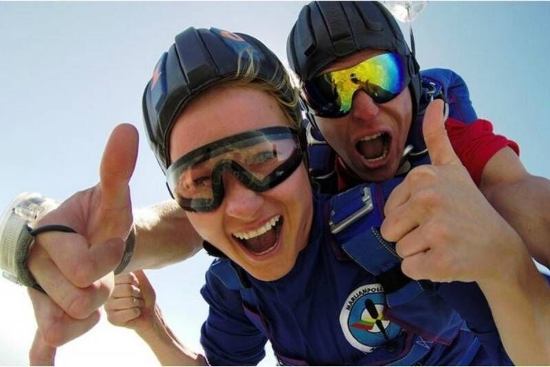 The Tandem parachute jump with the video in Sasnavos aerodrome
