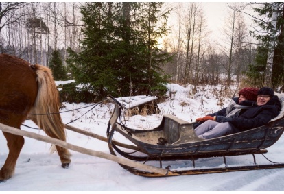 Sleigh ride on horseback